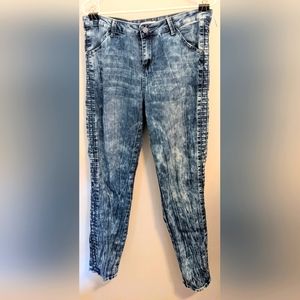 EUC K. Jordan Acid Washed Skinny Jeans Button Fly 4 Pockets Size 12